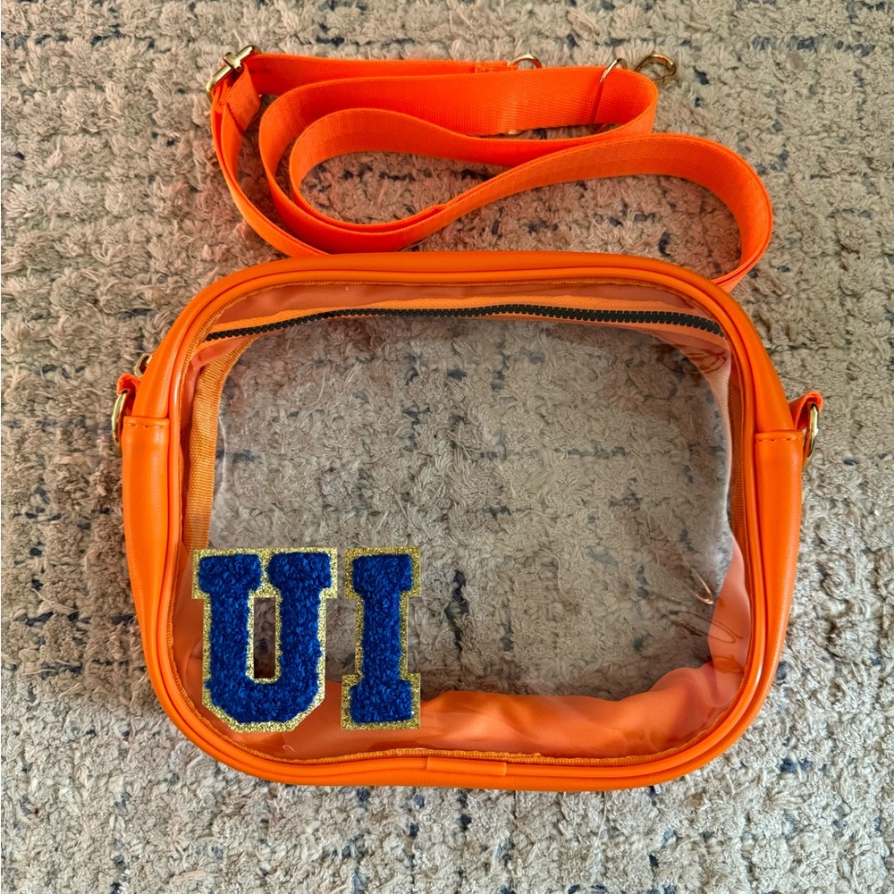 Clear crossbody stadium bag
